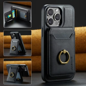 MAGKING Luxury Leather MagSafe Phone Case For Apple iPhone 16 Pro Max Plus Cover - Zdjęcie 1 z 26