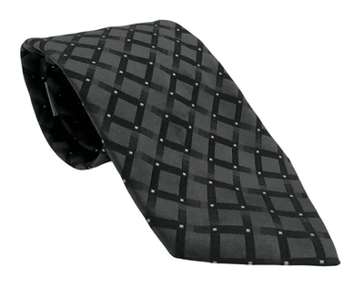 Armani Collezioni шелковый галстук геометрический серый 3,5 дюйма x 57,5 дюйма - Изображение 1 из 4