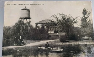 Antike Postkarte 1910 Burlington Iowa Crapo Park - Bild 1 von 2