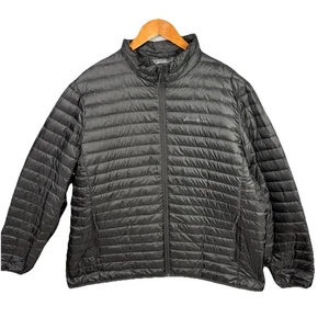 Eddie Bauer Jacket Mens 2XL XXL Black Goose Down Puffer Quilted Pockets Gorpcore - Picture 1 of 5