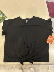 Schwarzes T-Shirt Mädchen Übergröße 10/12 Wonder Nation. - Bild 1 von 2