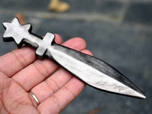 Cuchillo de obsidiana de plata natural de 5,3" cristal de cuarzo tallado a mano muestra regalo 1 pieza - Imagen 1 de 10