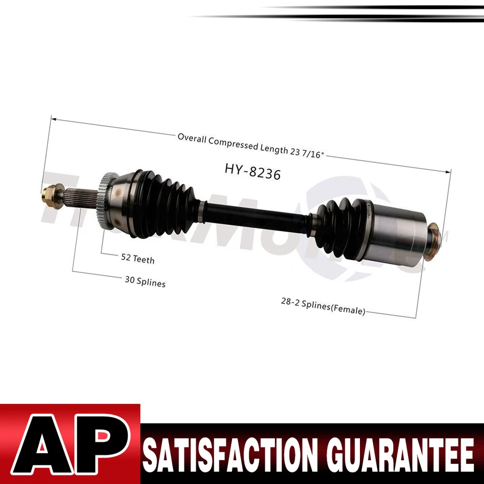 1 eje CV delantero derecho SurTrack para Hyundai Santa Fe Sport 2013-2016 Foto 1 de 3