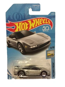 Acura NSX 4/365 plateado Hot Wheels Factory Fresh 6/10 '90 nuevo en paquete - Imagen 1 de 4