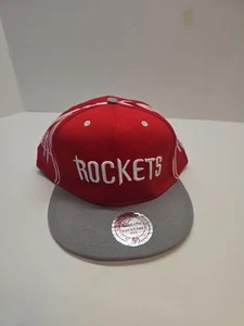 Houston Rockets NBA Baloncesto Mitchell & Ness Snapback Gorra de Pelota Roja - Imagen 1 de 11