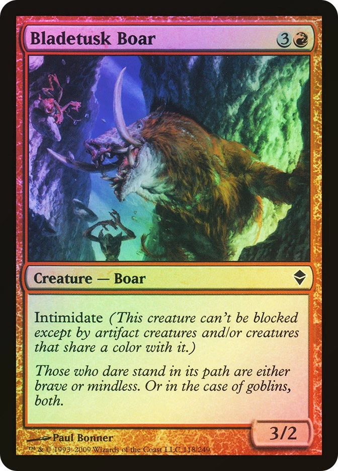 MTG FOIL Bladetusk Boar  - Zendikar #118 - Image 1 of 1