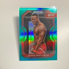 Ovince Saint Preux 2021 Panini Prizm UFC Teal Refractor Card 46/49 #59