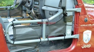 Kit de puerta cubierta de tubo delantero negro para Jeep Wrangler TJ 1997-06 J0041190 Steinjager Foto 1 de 2