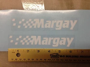 Margay WHITE CHECKERS Karting decals Vintage McCulloch Kart racing - Picture 1 of 1