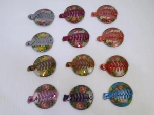 VINTAGE RETRO 80s FLOWER WEST GERMANY SWIVEL HAIR CLIP NOS LOT 12ct FREE S&H H66 - Picture 1 of 5