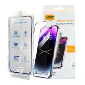 For iPhone 15 15Pro Tempered Glass Screen Protector With Easy-Installation Tool - Picture 1 of 6