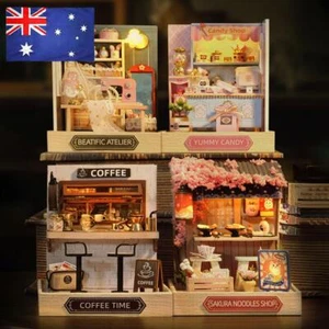 Wooden Craft Doll Houses Home Bedroom Decor DIY Small House Kit Making Room - Zdjęcie 1 z 21