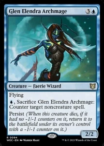 MTG - GLEN ELENDRA ARCHMAGE - Wilds of Eldraine Com (R) - Picture 1 of 1