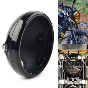 Motorcycle 7" Inch Front LED Headlight Mounting Housing Bracket Lamp Cover - Foto 1 di 8