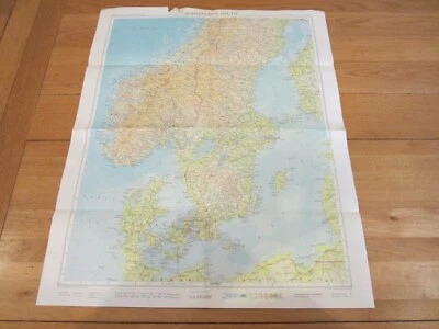 SCANDINAVIA SOUTH Map - Date ? - National Geographic Magazine - Image 1 of 3
