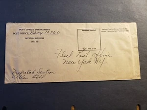 Navy Branch 10960 NEW YORK 1943 Official WWII Naval Cover - Picture 1 of 2