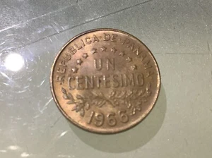 Panama 1 Centesimo De Balboa 1966 Circulated - Picture 1 of 2