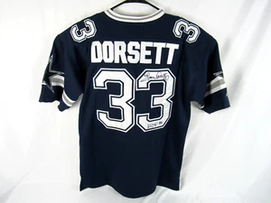 Camiseta Tony Dorsett Mitchell Ness Throwback Talla 50 Firmada Auto #33 Dallas Cowboys - Imagen 1 de 10