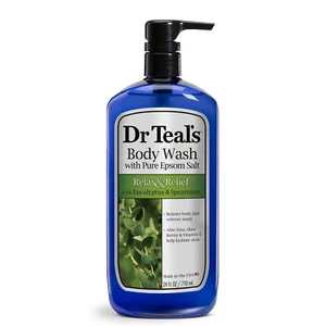 Dr Teal's Body Wash with Pure Epsom Salt Eucalyptus & Spearmint 24 Ounce 2 Pack - Picture 1 of 3