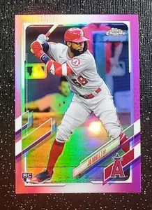 Jo Adell 2021 Topps Chrome Pink Rookie Refractor #142 Angels - Bild 1 von 2