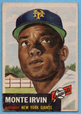 1953 Topps #62 Monte Irvin GOOD CREASE New York Giants Hall of Fame A4609