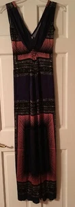 PHILOSOPHY DI ALBERTA FERRETTI Maxi Dress Size 4 Sleeveless V-Neck 100% Rayon - Picture 1 of 11