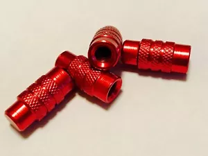 Presta French EASY GRIP valve dust caps Bike Cycle - PEARL RED X 5 By OKM - Picture 1 of 1