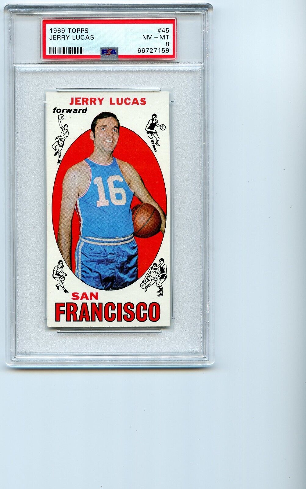 1969 Topps Jerry Lucas #45 San Francisco Warriors PSA 8 (NM-MT) (Rookie)