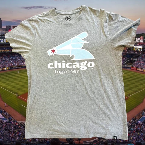 Men's Chicago White Sox Together Brand 47' Retro Gray Short Sleeve T Shirt Sz. L Cover