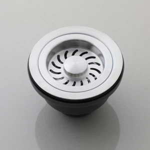 Cesta coladora de tapón de aguas residuales de acero inoxidable para drenaje fregadero de cocina plateado/gris - Imagen 1 de 49