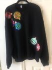 NWOT ~  Women’s Black Ornament Bella + Canvas Sweatshirt ~ Size XL Value $59