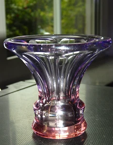 Vase Glas Böhmen um 1925 rosa-violett im Verlauf - Picture 1 of 10