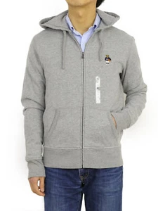 Polo Ralph Lauren Full Zip Bear Parka Hoodie Sweatshirt - Grau mit Basketball - Bild 1 von 4