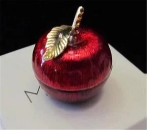 MONET "APPLE" Collectible Enamel Keepsake Trinket Box * with Gift Box * - Picture 1 of 5
