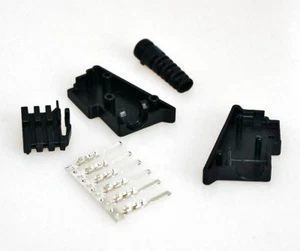 TAE-F Telefon Stecker 6F Montage-Kit Set Selbstmontage Bausatz mit Knickschutz - Bild 1 von 1