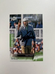Tony Finau signed 2024 Upper Deck Golf Card handsigniert Saison Highlights selten  - Bild 1 von 1