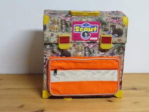 scout Schulranzen Retro Vintage Rarität Mädchen 90er Katzen / Blumen neuwertig - Bild 1 von 7