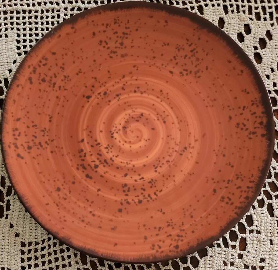 Elama Pryce Four (4) Melamine Lt. Green w/Brown Speckled Design 7.5" Bowls