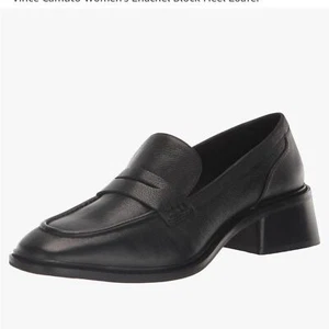 Vince Camuto Women's Enachel Block Heel Loafer size 6.5 leather preppy - Picture 1 of 8