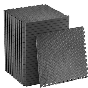 EVA INTERLOCKING FLOOR MATS SOFT FOAM GYM FLOORING MAT YOGA TILES 10 MM 60x60CM - Picture 1 of 10
