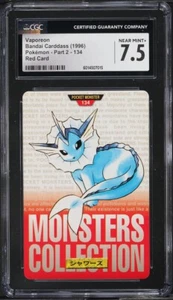 1996 Pokemon Bandai Carddass Red Card Part 2 #134 Vaporeon CGC 7.5 NM+ - Bild 1 von 1