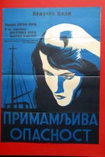 LOCKENDE GEFAHR GERMAN ANGELIKA HAUFF 1950 WALTER RICHTER UNIQUE YU MOVIE POSTER