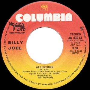 BILLY JOEL - ALLENTOWN - EX CONDITION [VINYL 7"] CANADA - Bild 1 von 2