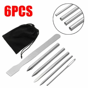 6 pcs Stainless Steel Paracord Bracelet Fid Lacing Stitching Needles Tool Set - Picture 1 of 8