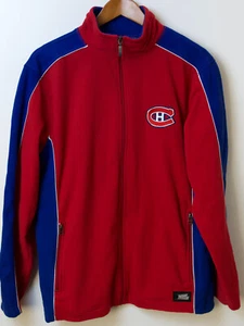 Chaqueta polar vintage años 90 NHL Montreal Canadiens talla M roja hockey Y2K cremallera completa - Imagen 1 de 10
