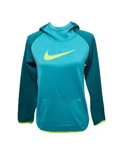 Sudadera con Capucha XL para Niña Nike Dri-Fit Verde Bolsillo Frontal Cuello Simulado Atlético - Imagen 1 de 6