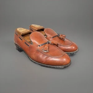 Custom Made Barrie LTD Hand Lasted Leather Brown Loafers Men’s Size 10.5 B/D - Picture 1 of 8