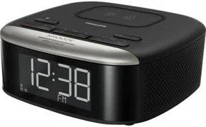 Philips Wireless Bluetooth Digital Alarm Clock with Wireless Phone Charger - Picture 1 of 6