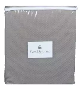 YVES DELORME PARIS~MAILLON~PLATINE~QUEEN~100% Cotton~Bedcover/Coverlet~NWT~taupe - Picture 1 of 3