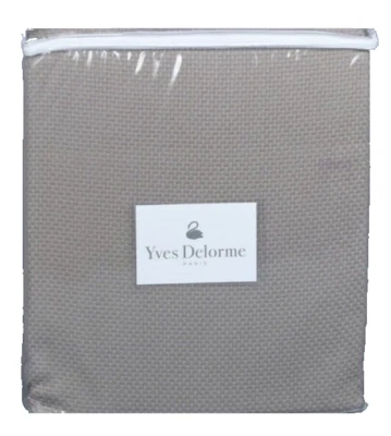 YVES DELORME PARIS~MAILLON~Queen~PLATINE~100% Cotton~Bedcover/Coverlet~beige~NWT - Image 1 of 3